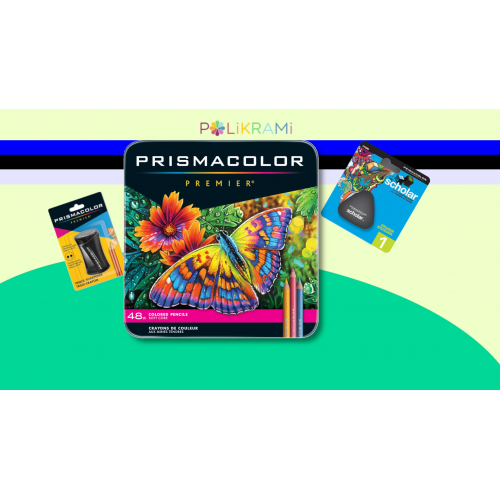 Prismacolor Premier 48 Renk Kuru Boya Seti + Açacak + Silgi